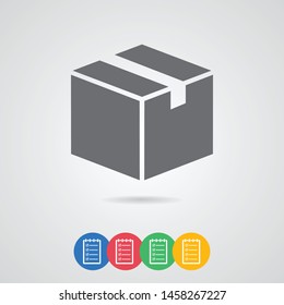 A box icon in modern style. High quality black image for your web - site. The sign of a box. The symbol of a box. Boxing vector illustration.
