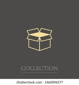 A box icon in modern style. High quality black outline image for web site design and mobile apps. Boxing vector illustration on a white background.
