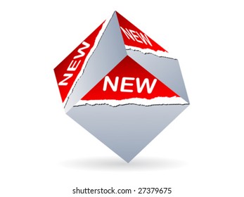 box icon with new text on it