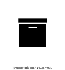 Box icon on background for graphic and web design. Simple vector sign. Internet concept symbol for website button or mobile app