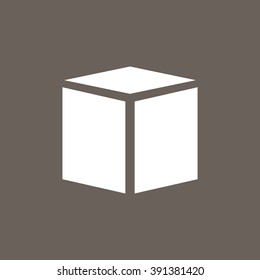 Box Icon on Dark Gray Color. Eps-10.