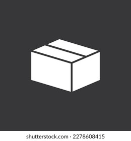 Box icon on grey background