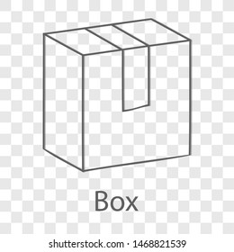 box icon on transparency background. Vector illustration.