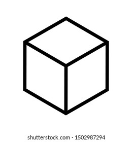 Box icon on white background.  Isolated vector sign symbol.