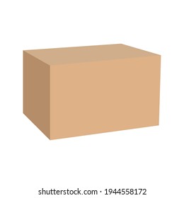 Box icon on white background. Isolated vector sign symbol.