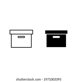 box icon on white background color editable