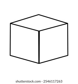 Icono de la caja en el fondo blanco