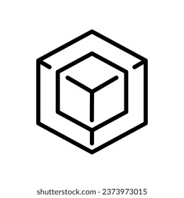 Box icon. Outline, gift box, box icon. Vector icon