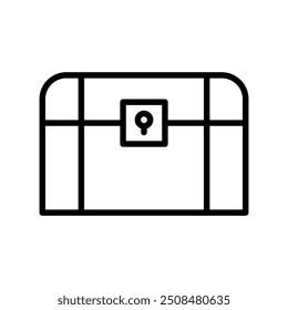box icon. Outline style design isolated on white background