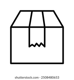 box icon. Outline style design isolated on white background