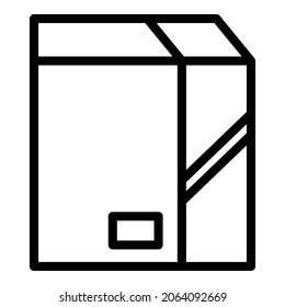 Box icon. Outline box vector icon for web design isolated on white background
