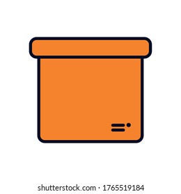 icono de cuadro sobre fondo blanco, estilo de línea de color, ilustración vectorial