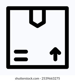Box Icon. Package, Delivery Boxes, Cargo Distribution, Isolated Lineal Vector Icon.