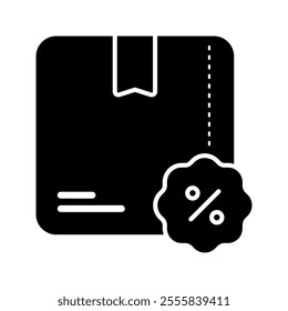 Box icon. box, package, present, promo, sale, offer, discount, shop, gift, logistics. Vector icon illustration
