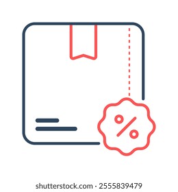 Box icon. box, package, present, promo, sale, offer, discount, shop, gift, logistics. Vector icon illustration
