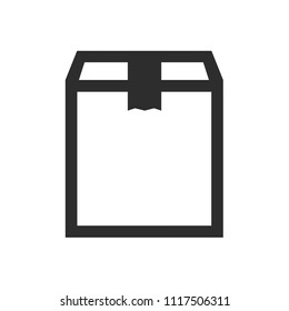Box icon. Package symbol. Parcel sign.