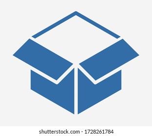 Box, icon. Package, box vector icon isolated on background. Illustration transportation box for mobile apps. Pictogram for web page design. Minimalist style icon box. Transport concept icon
