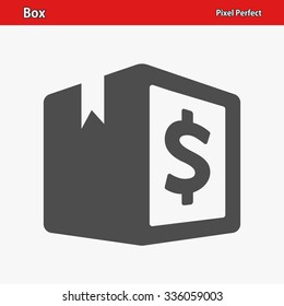 Box Icon. Professional, pixel perfect icon optimized for both large and small resolutions. EPS 8 format.
