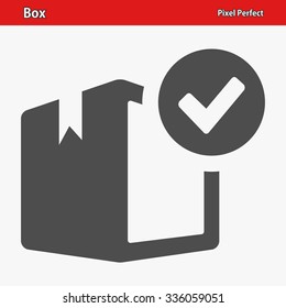 Box Icon. Professional, pixel perfect icon optimized for both large and small resolutions. EPS 8 format.