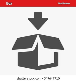 Box Icon. Professional, pixel perfect icons optimized for both large and small resolutions. EPS 8 format.