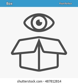 Box Icon. Professional, pixel perfect icons optimized for both large and small resolutions. EPS 8 format. 12x size for preview.