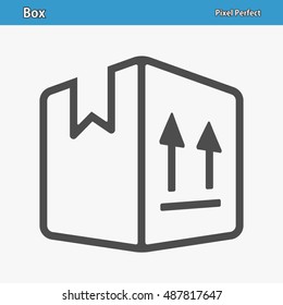 Box Icon. Professional, pixel perfect icons optimized for both large and small resolutions. EPS 8 format. 12x size for preview.
