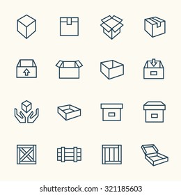 Box icon set