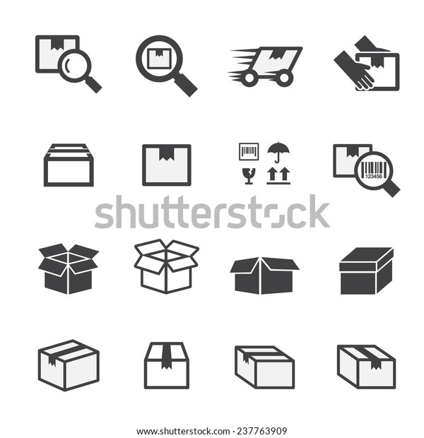 Box Icon Set Stock Vector (Royalty Free) 237763909