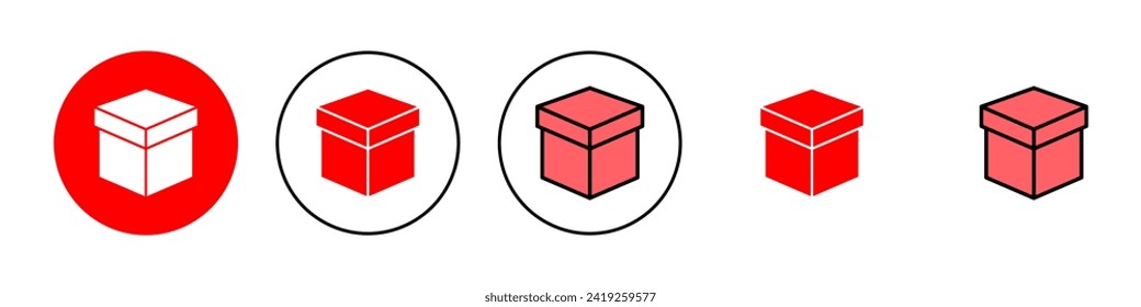 Box icon set illustration. box sign and symbol, parcel, package