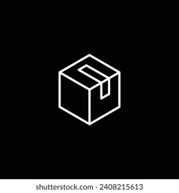 Box icon set in line style, delivery box, Package, export boxes, cargo box, return parcel, gift box, open package, Shipment of goods