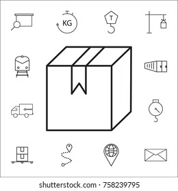 box icon. Set of Logistic icons. Premium quality graphic design. Signs, outline symbols collection, simple thin line icon for websites, web design, mobile app, info graphics icon on white background