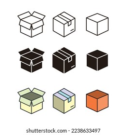 Box icon set symbol design templates	
simple concept design