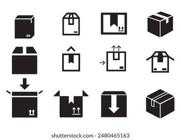 Box Icon Set - Vector 
