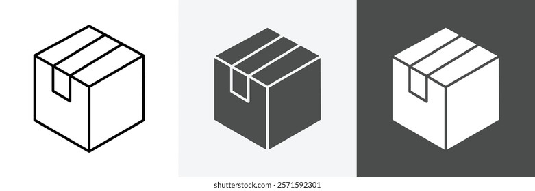 Box icon set vector art
