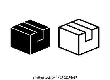 Box Icon Set. Box Vector Icon, Package, Parcel