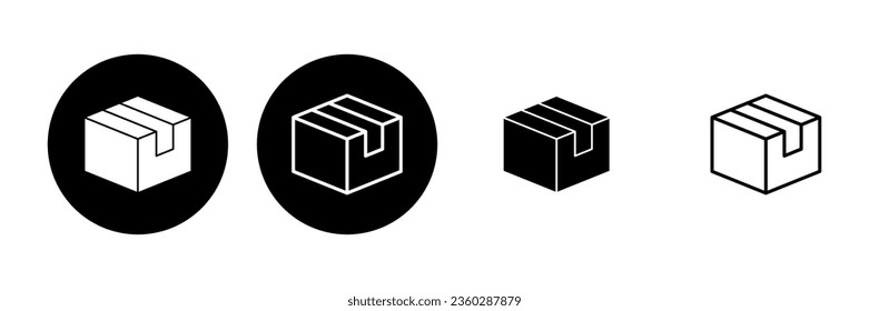 Box icon set. box vector icon, package, parcel