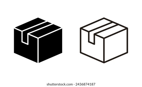 Box icon set. box vector icon, package, parcel