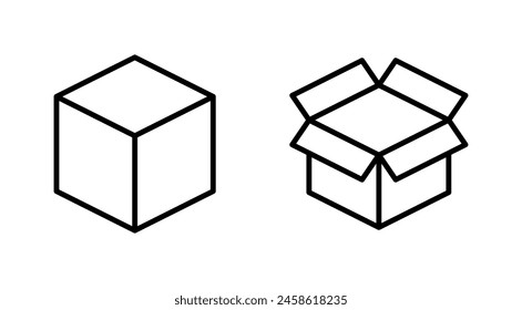 Box icon set. box vector icon, package, parcel