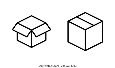 Box icon set. box vector icon, package, parcel