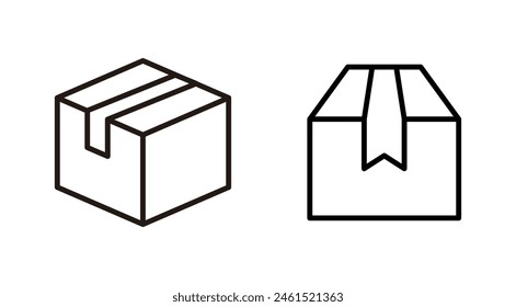 Box icon set. box vector icon, package, parcel