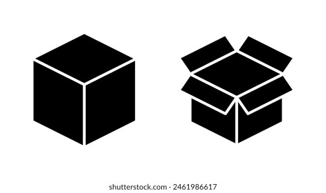 Box icon set. box vector icon, package, parcel