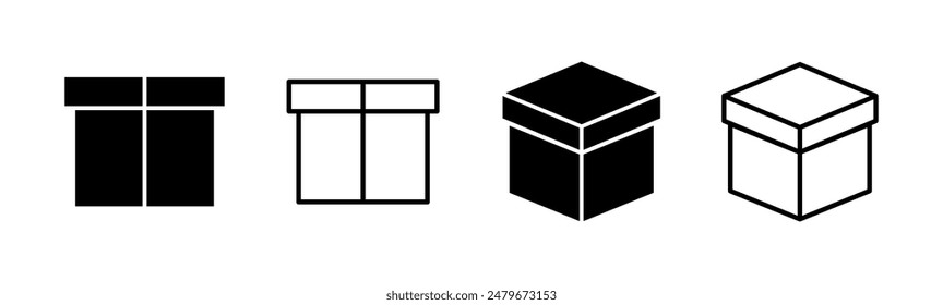 Box icon set. box vector icon, package, parcel