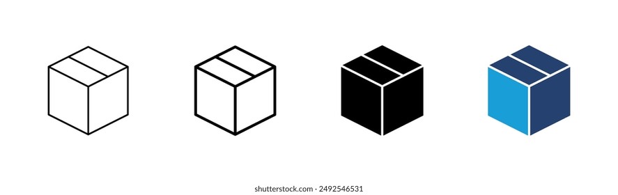 Box icon set. box vector icon, package, parcel