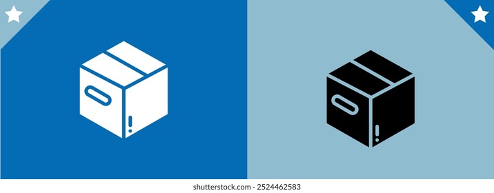 Box-Symbol-Set. Feld, Vektorsymbol, Paket, Paket