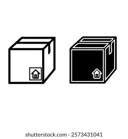 Box icon set. box vector icon, package, parcel