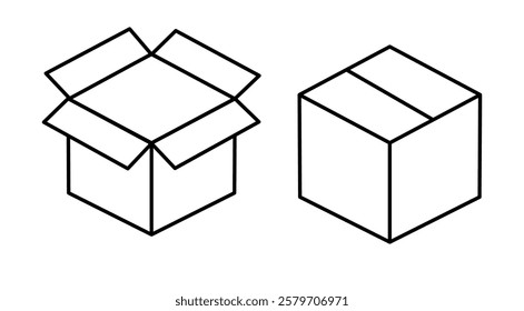 Box Icon Set. Box Icon Vector. Package Symbol. Parcel Icon Vector.