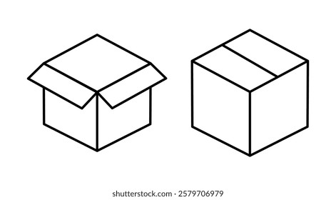 Box Icon Set. Box Icon Vector. Package Symbol. Parcel Icon Vector.