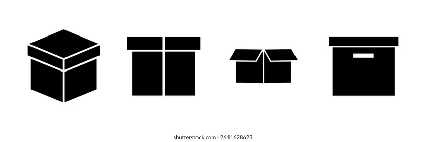 Box icon set. box vector icon, package, parcel