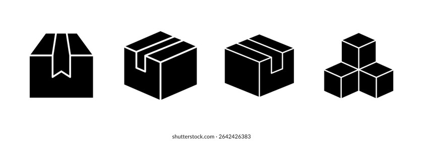 Box icon set. box ícone de vetor, pacote, pacote