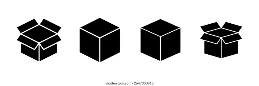 Box icon set. box ícone de vetor, pacote, pacote